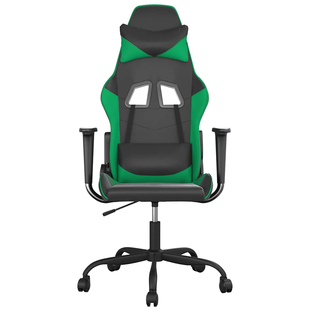 Vidaxl massage gamestoel kunstleer zwart en groen