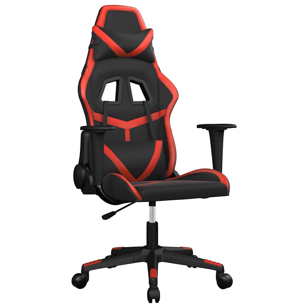 Vidaxl massage gamestoel kunstleer zwart en rood