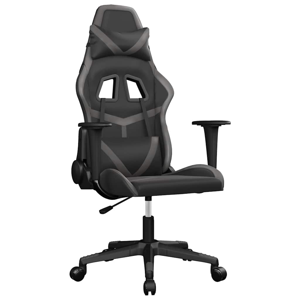 Vidaxl massage gamestoel kunstleer zwart en grijs