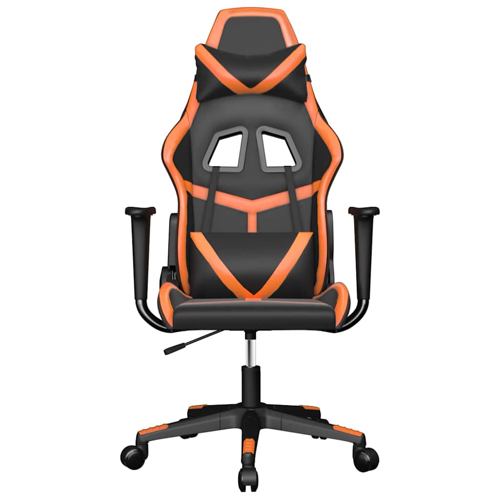 Vidaxl massage gamestoel kunstleer zwart en oranje