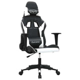 Vidaxl massage gamestoel kunstleer zwart en wit