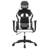 Vidaxl massage gamestoel kunstleer zwart en wit