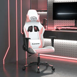 Vidaxl massage gamestoel kunstleer wit en roze