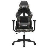 Vidaxl massage gamestoel kunstleer zwart en camouflage