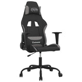 Vidaxl massage gamestoel stof zwart en lichtgrijs