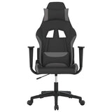 Vidaxl massage gamestoel stof zwart en lichtgrijs