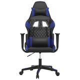 Vidaxl massage gamestoel kunstleer zwart en blauw