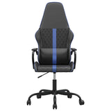 Vidaxl massage gamestoel kunstleer zwart en blauw