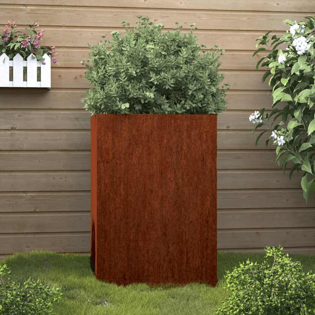 VIDAXL -Planungsbox 52x48x75 cm Cortenstaal