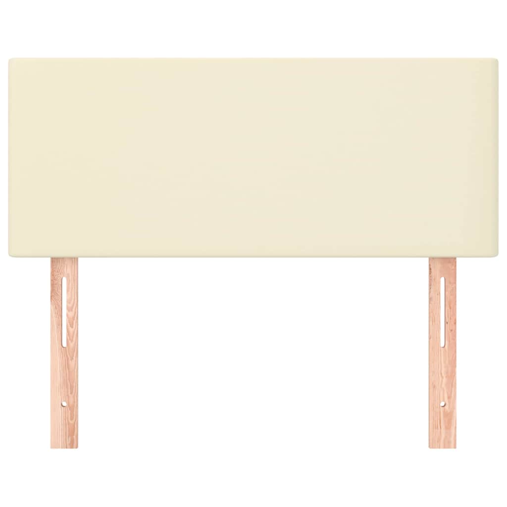 Vidaxl hoofdbord 80x5x78 88 cm kunstleer crèmekleurig