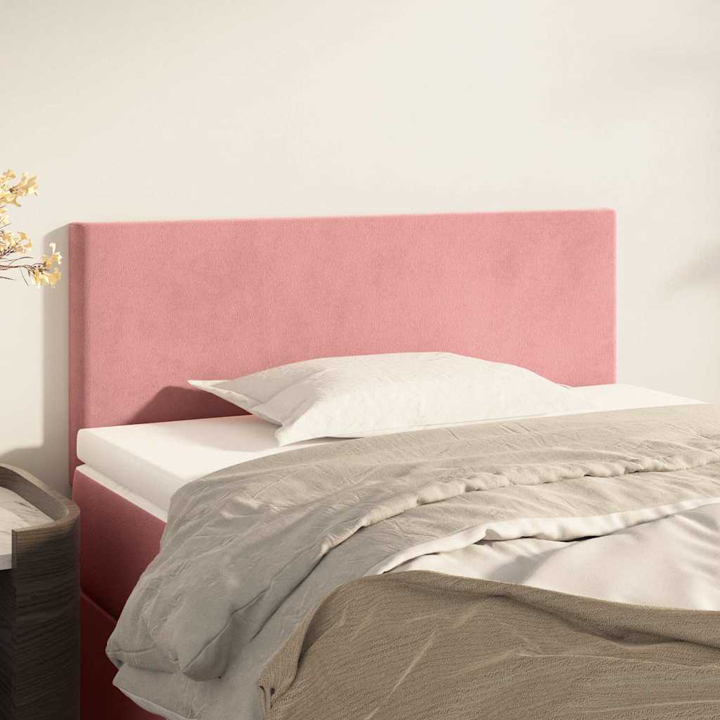 Vidaxl hoofdbord 100x5x78 88 cm fluweel roze