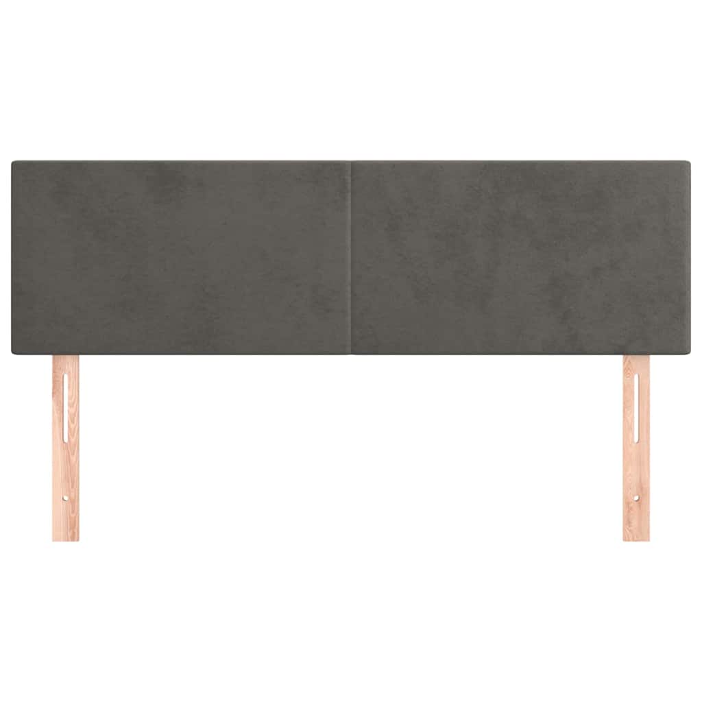 Vidaxl hoofdborden 2 st 72x5x78 88 cm fluweel donkergrijs