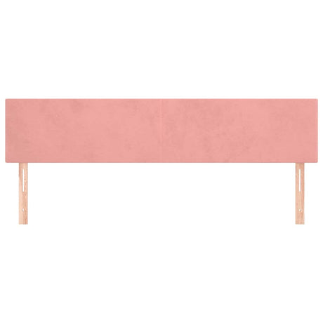 Vidaxl hoofdborden 2 st 90x5x78 88 cm fluweel roze