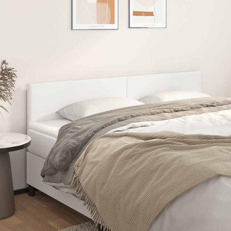 Vidaxl hoofdborden 2 st 100x5x78 88 cm kunstleer wit