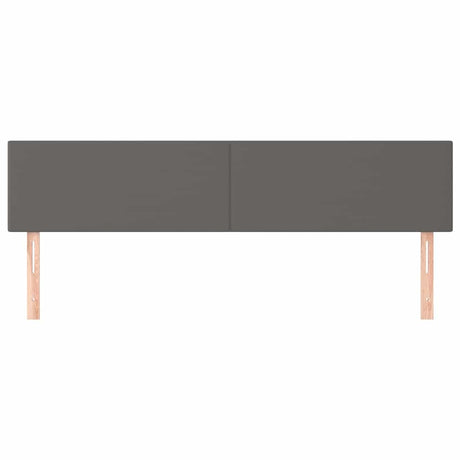 Vidaxl hoofdborden 2 st 100x5x78 88 cm kunstleer grijs
