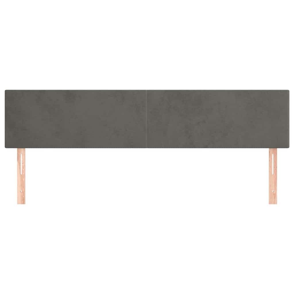 Vidaxl hoofdborden 2 st 100x5x78 88 cm fluweel donkergrijs