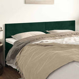 Vidaxl hoofdborden 2 st 100x5x78 88 cm fluweel donkergroen