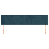 Vidaxl hoofdborden 2 st 100x5x78 88 cm fluweel donkerblauw