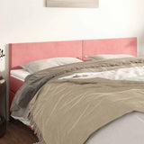 Vidaxl hoofdborden 2 st 100x5x78 88 cm fluweel roze