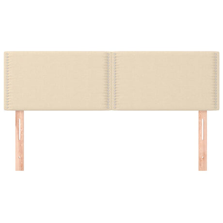 Vidaxl hoofdborden 2 st 72x5x78 88 cm stof crèmekleurig