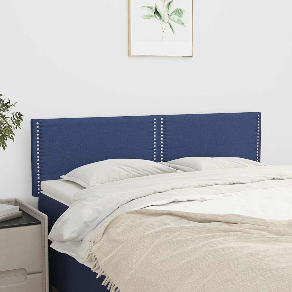 Vidaxl hoofdborden 2 st 72x5x78 88 cm stof blauw