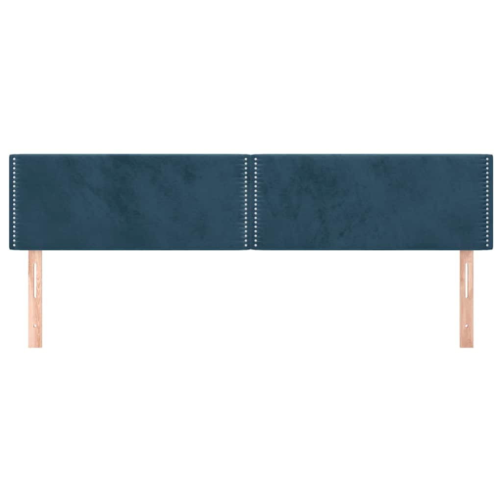 Vidaxl hoofdborden 2 st 90x5x78 88 cm fluweel donkerblauw