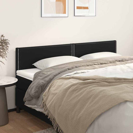 Vidaxl hoofdborden 2 st 100x5x78 88 cm kunstleer zwart