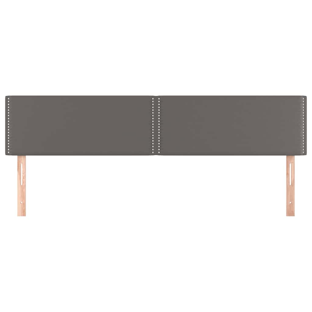 Vidaxl hoofdborden 2 st 100x5x78 88 cm kunstleer grijs