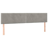 Vidaxl hoofdborden 2 st 100 x 5 x 78 88 cm fluweel lichtgrijs