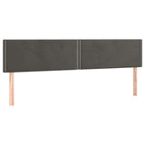 Vidaxl hoofdborden 2 st 100x5x78 88 cm fluweel donkergrijs