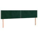 Vidaxl hoofdborden 2 st 100x5x78 88 cm fluweel donkergroen