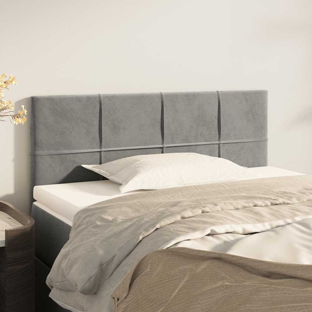 Vidaxl hoofdbord 80x5x78 88 cm fluweel lichtgrijs