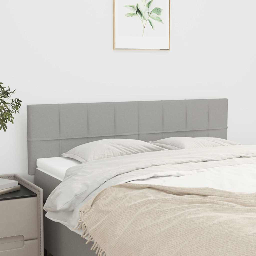Vidaxl hoofdborden 2 st 72x5x78 88 cm stof lichtgrijs
