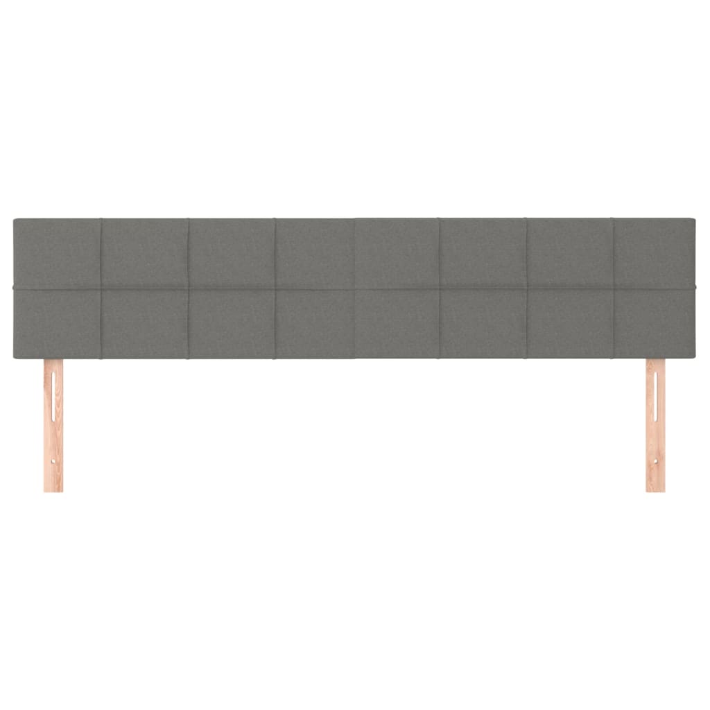 Vidaxl hoofdborden 2 st 80x5x78 88 cm stof donkergrijs