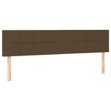 Vidaxl hoofdborden 2 st 80x5x78 88 cm stof donkerbruin