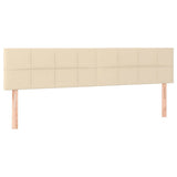 Vidaxl hoofdborden 2 st 80x5x78 88 cm stof crèmekleurig