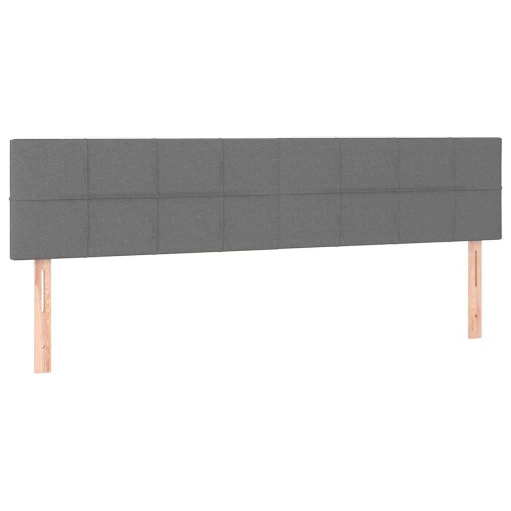 Vidaxl hoofdborden 2 st 90x5x78 88 cm stof donkergrijs