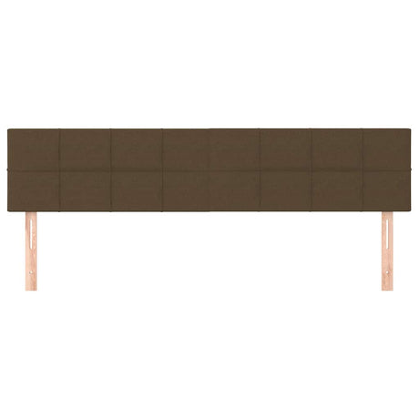Vidaxl hoofdborden 2 st 90x5x78 88 cm stof donkerbruin