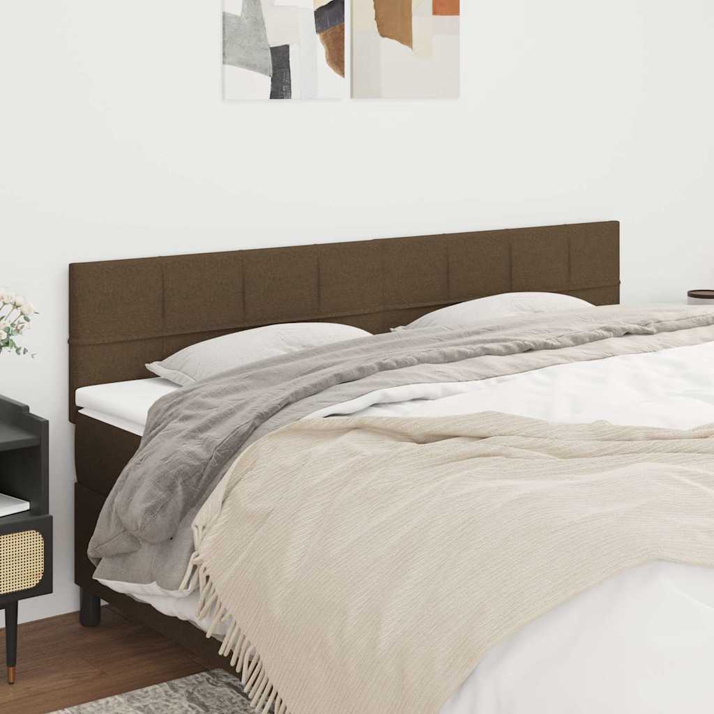 Vidaxl hoofdborden 2 st 90x5x78 88 cm stof donkerbruin