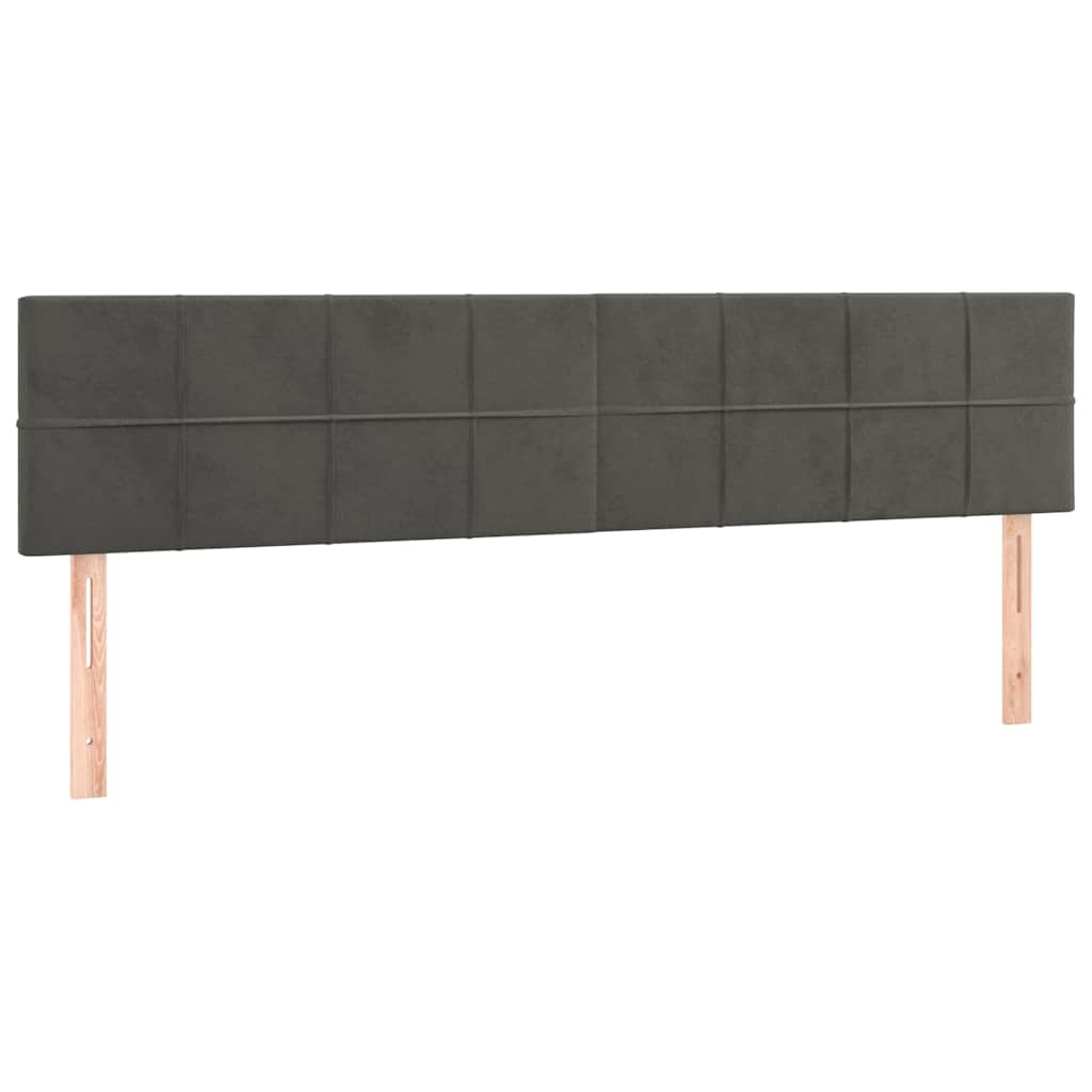 Vidaxl hoofdborden 2 st 90x5x78 88 cm fluweel donkergrijs