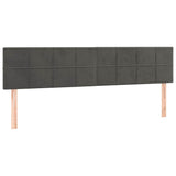 Vidaxl hoofdborden 2 st 90x5x78 88 cm fluweel donkergrijs
