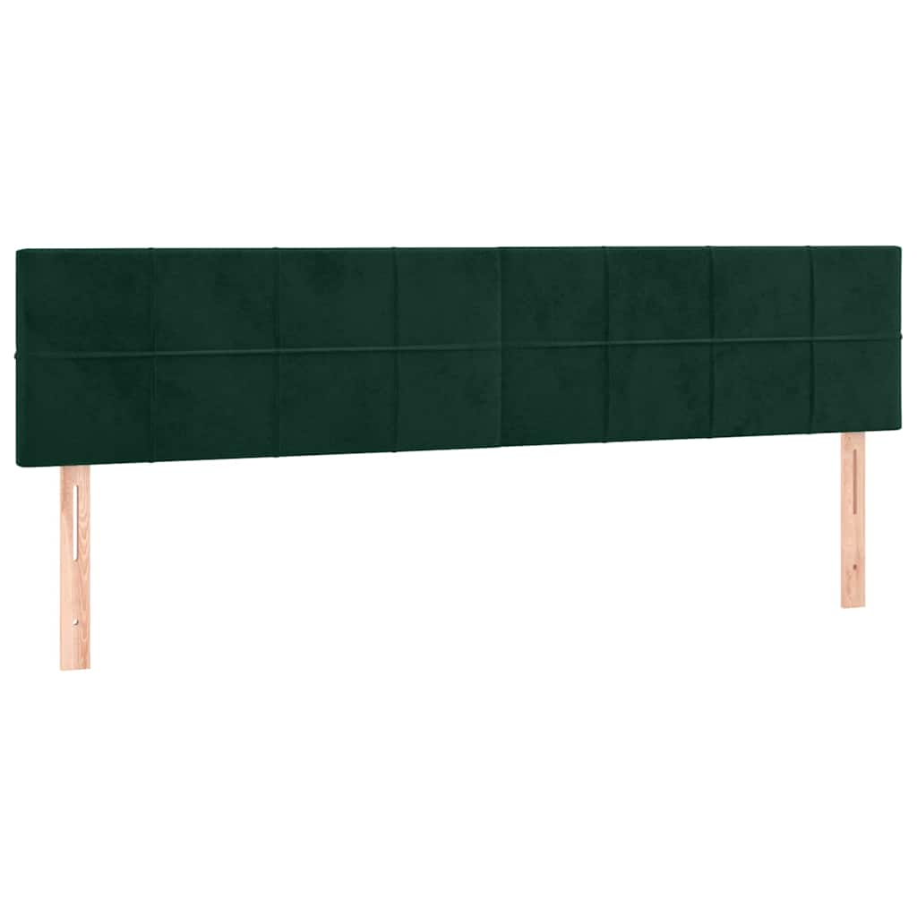 Vidaxl hoofdborden 2 st 90x5x78 88 cm fluweel donkergroen