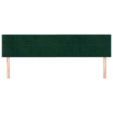 Vidaxl hoofdborden 2 st 90x5x78 88 cm fluweel donkergroen