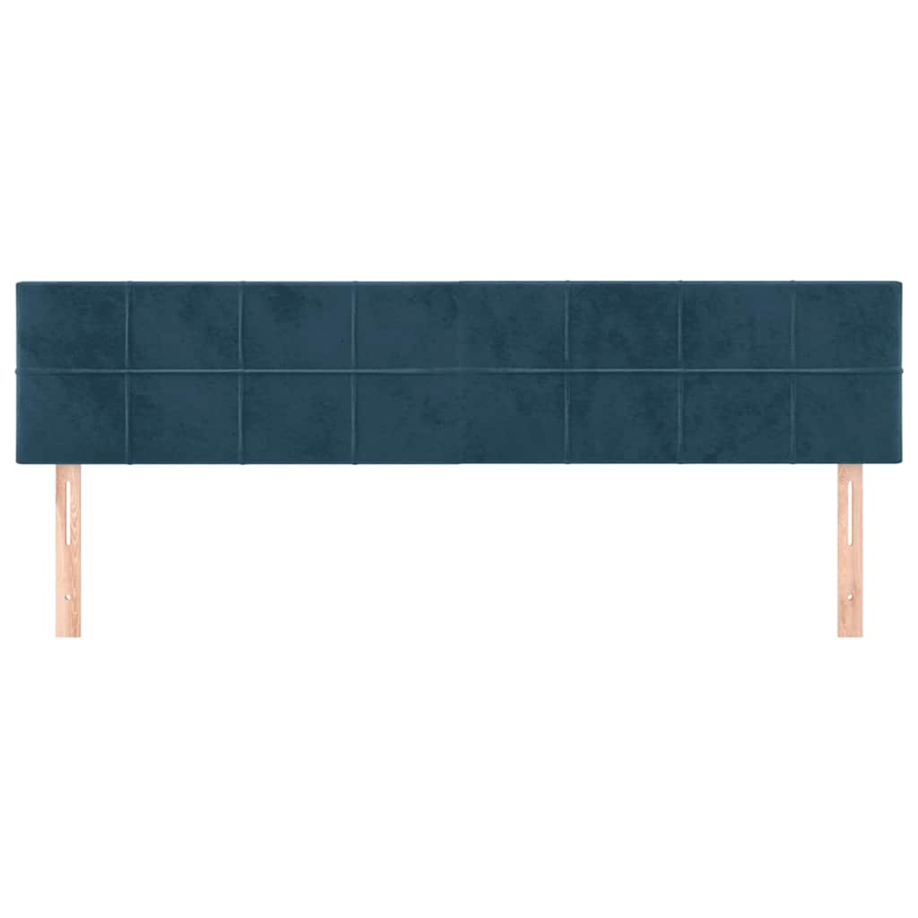 Vidaxl hoofdborden 2 st 90x5x78 88 cm fluweel donkerblauw