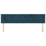 Vidaxl hoofdborden 2 st 90x5x78 88 cm fluweel donkerblauw