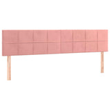 Vidaxl hoofdborden 2 st 90x5x78 88 cm fluweel roze