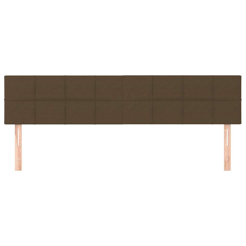 Vidaxl hoofdborden 2 st 100x5x78 88 cm stof donkerbruin