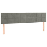 Vidaxl hoofdborden 2 st 100 x 5 x 78 88 cm fluweel lichtgrijs