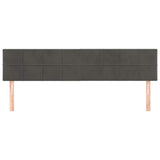 Vidaxl hoofdborden 2 st 100x5x78 88 cm fluweel donkergrijs
