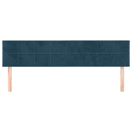 Vidaxl hoofdborden 2 st 100x5x78 88 cm fluweel donkerblauw